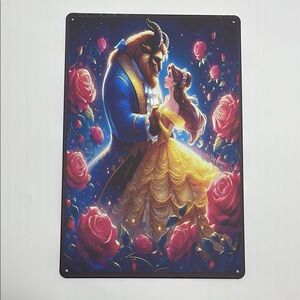 Beauty and the Beast Metal Wall Art